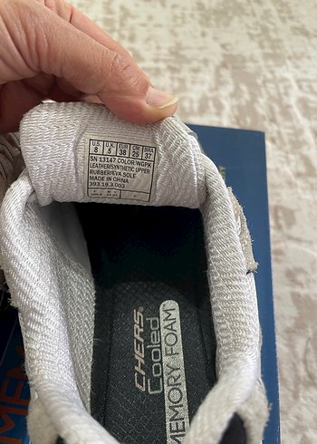 38 Beden Gri Skechers Kadın Spor Ayakkabı Velcro