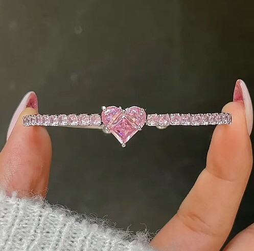 Accessorize y2k zirkon taşlı kalpli bileklik