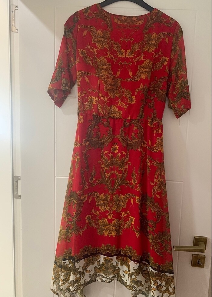 Şifon kumaş astarlı elbise - Görsel 3