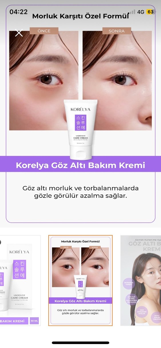 Korelya Göz Altı Bakım Kremi 50 ml - Görsel 2