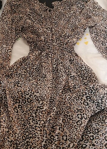 Leoparlı orjinal elbise