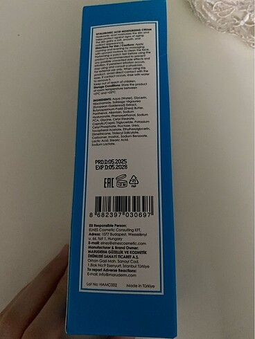 Beden Maru derm hyaluronic acıdli kremi