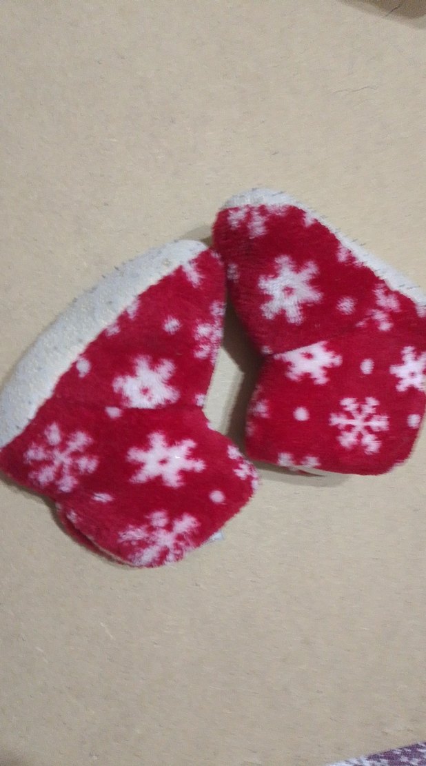 Kız Çocuk Kırmızı Nakışlı Sıcak Ev Terliği - Görsel 4