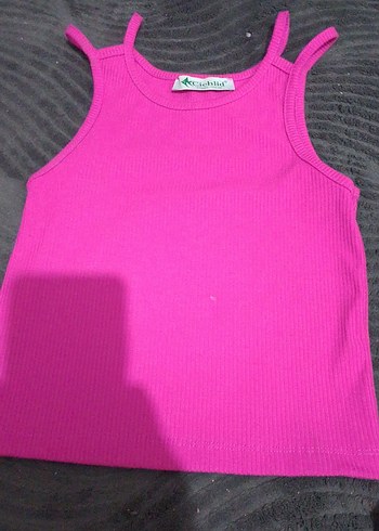 Kız Çocuk Pembe Askılı Basic Atlet - Görsel 2