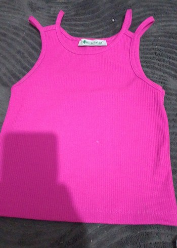 Kız Çocuk Pembe Askılı Basic Atlet - Görsel 3