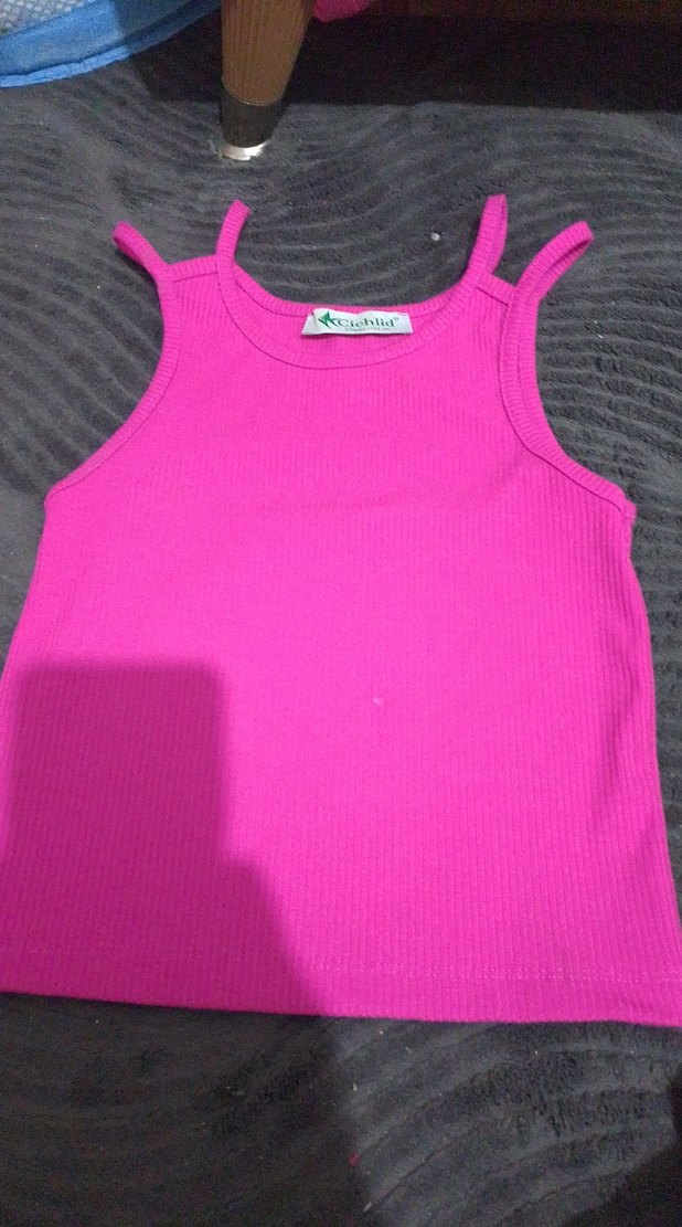 Kız Çocuk Pembe Askılı Basic Atlet - Görsel 5