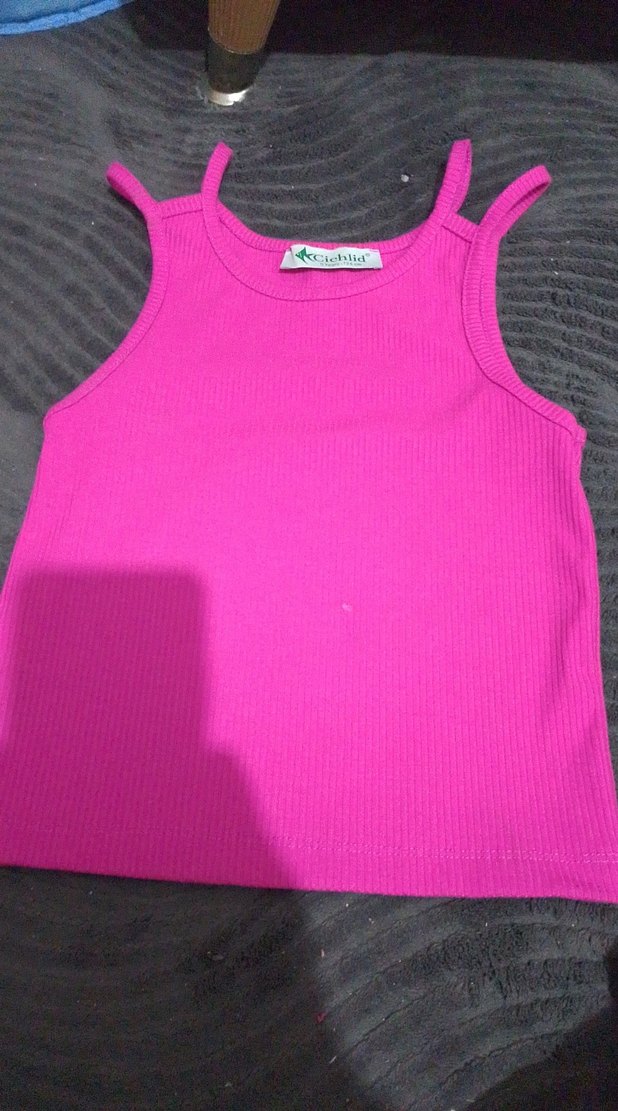 Kız Çocuk Pembe Askılı Basic Atlet - Görsel 2