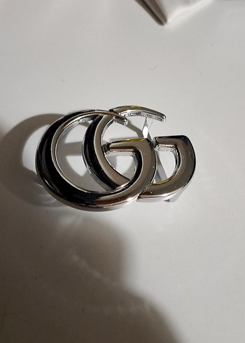 Kadın Parlak Gri Metal Tokalı Kemer - Görsel 4