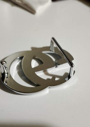 Kadın Parlak Gri Metal Tokalı Kemer - Görsel 10