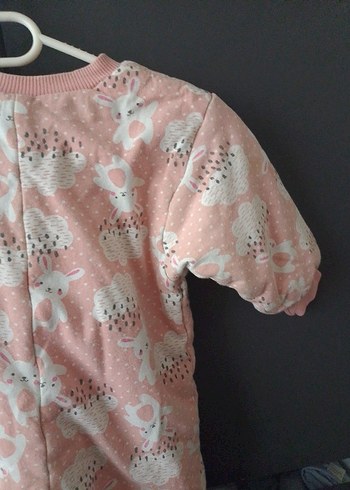 Pembe Baskılı Örgü Bebek Tulum - Görsel 7