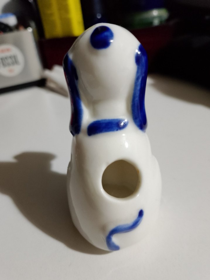 Beyaz ve Mavi Renkli Seramik Figürin - Görsel 5