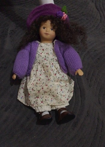 porselen bebek Mor Kıyafetli Bebek - Görsel 2