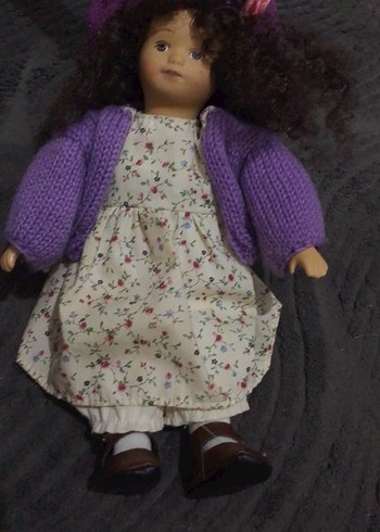 porselen bebek Mor Kıyafetli Bebek - Görsel 6