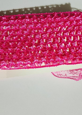 Dantel ve Nakış Detaylı Pembebebek  Saç Bandı - Görsel 8