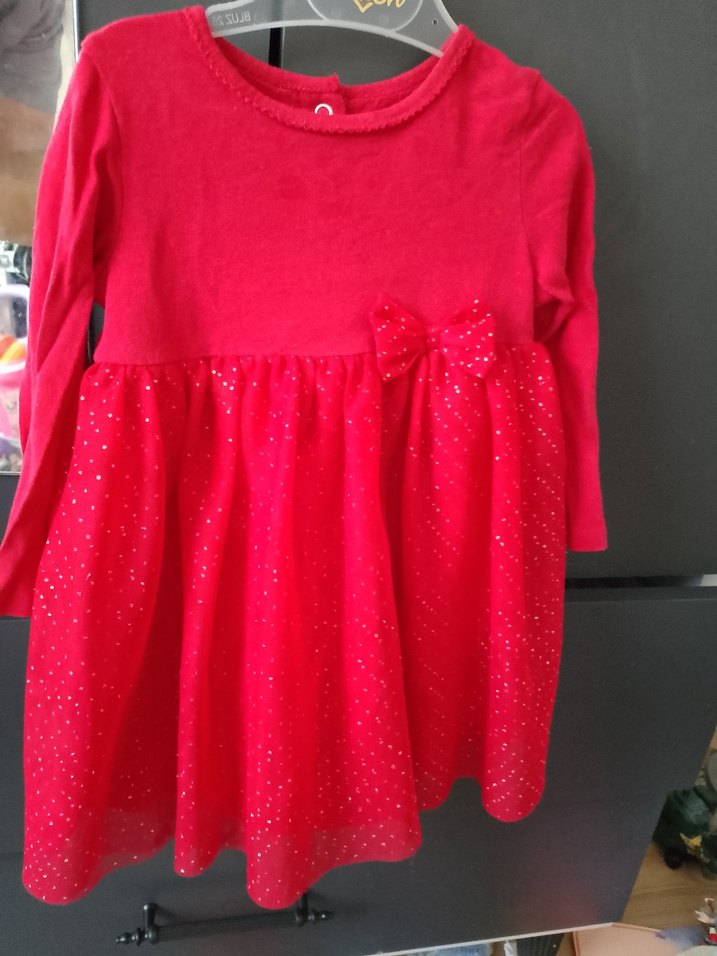 Pembe Uzun Kollu Kız Çocuk Elbise - Görsel 3