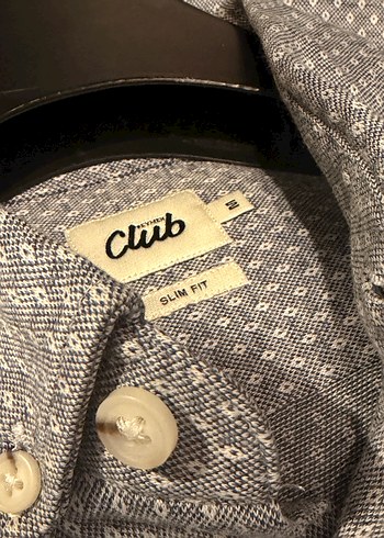 Beymen Club Club Slim Fit Gri Desenli Gomlek