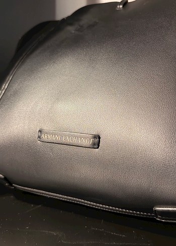 Armani Exchange Siyah Deri Canta Cift Tarafli