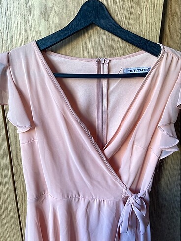 Fırfırlı tül kısa elbise - Görsel 2