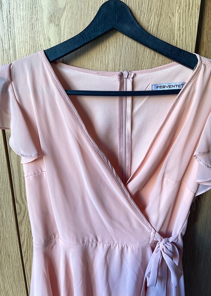 Fırfırlı tül kısa elbise - Görsel 2