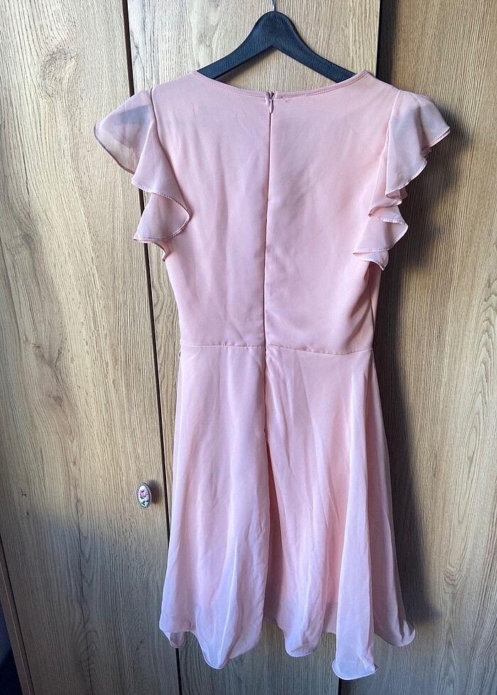 Fırfırlı tül kısa elbise - Görsel 3