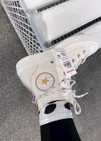 Beyaz Platform Topuklu Street Wear Kadın Spor Ayakkabı