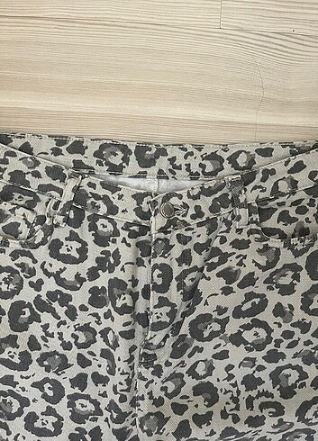 Zara Leopar Pantolon Jeans
