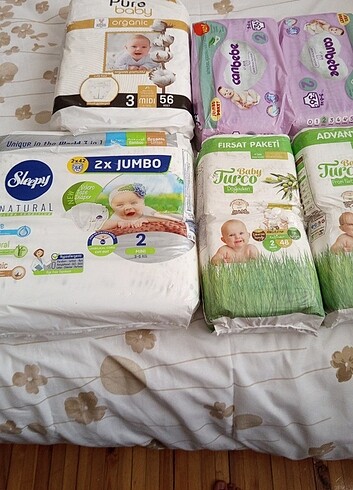 2 Beden: 3-6 kg Beden Renk Toplu bebek bezi