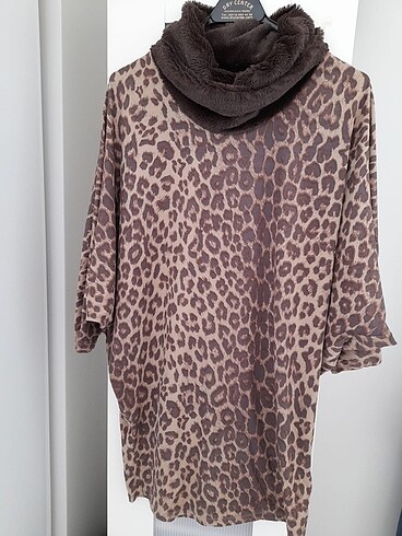 Leopar desenli tunik