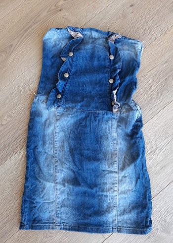 Bershka straplez kot elbise - Görsel 5