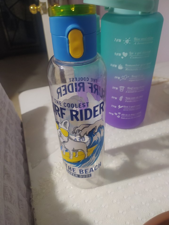 Renkli Mavi Çocuk Termos Şişesi - Görsel 2