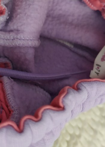 Düğmeli Mor Kız Çocuk Eşofman Altı - Görsel 2