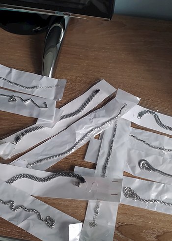 Gri Yılan Desenli Zincir Detaylı erkek bileklik çalık - Görsel 4