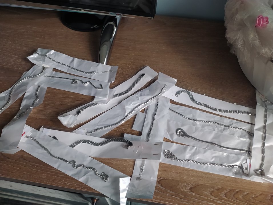 Gri Yılan Desenli Zincir Detaylı erkek bileklik çalık - Görsel 3