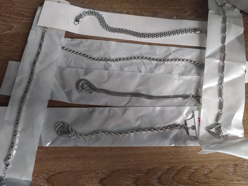 Gri Yılan Desenli Zincir Detaylı erkek bileklik çalık - Görsel 2