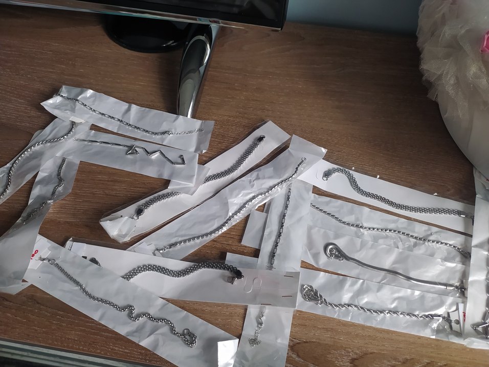 Gri Yılan Desenli Zincir Detaylı erkek bileklik çalık - Görsel 4