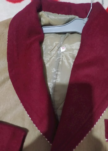 Bordo Nakışlı Bohem Bornoz - Görsel 2