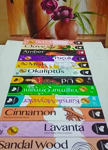 12 paket 240 adet çubuk tütsü 