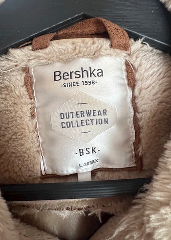 Bershka Kahverengi Süet Kürklü Kadın Ceket
