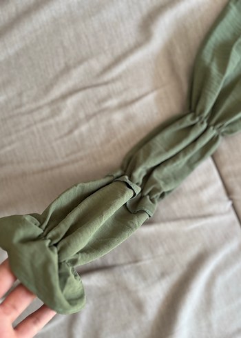 Salaş Kesim Haki Uzun elbise - Görsel 3