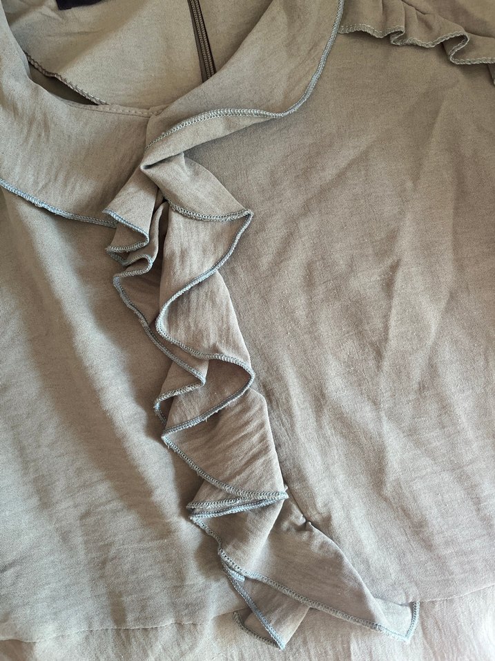 Salaş Kesim Haki Uzun elbise - Görsel 5