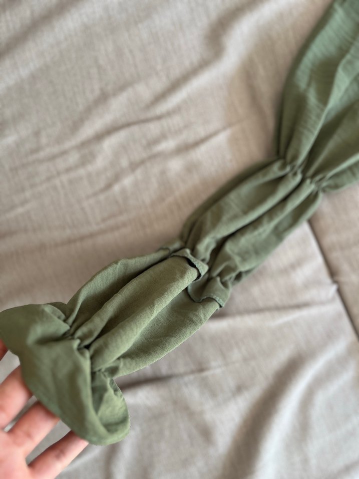 Salaş Kesim Haki Uzun elbise - Görsel 3