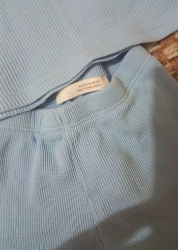 Mavi Örgü Uzun Kollu Bebek Takımı - Görsel 8