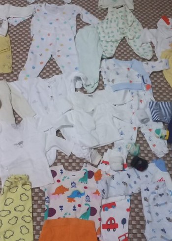 Mavi Örgü Uzun Kollu Bebek Takımı - Görsel 3