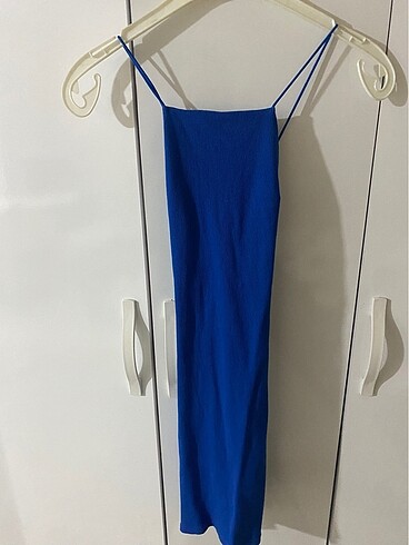 H&M lacivert mini elbise