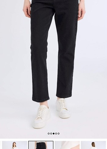 siyah Regular Fit Midi Kot Pantolon