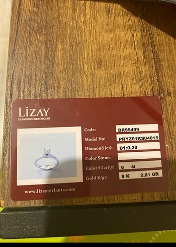  Beden Lizayn tektaş pırlanta yüzük