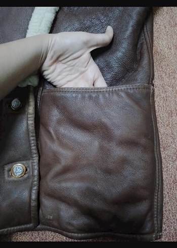 Kahverengi Kürklü Deri Erkek Ceket - Görsel 2