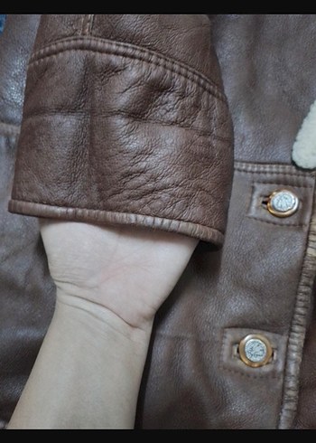 Kahverengi Kürklü Deri Erkek Ceket - Görsel 7