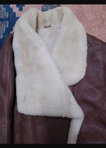 Kahverengi Kürklü Deri Erkek Ceket - Görsel 3