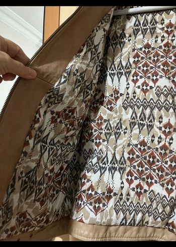 Derimod Bej Kadın Deri Ceket, Kemer Detaylı, Normal Boy - Görsel 6